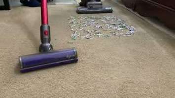 Dyson V8 Motorhead Origin vs. Dyson Ball Multifloor: Shredded Paper Test