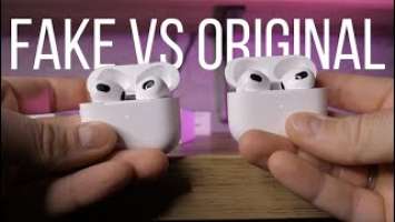 ПОДДЕЛКА AIRPODS 3 VS ОРИГИНАЛ | Сравнение китайской копии и отличия от настоящих AirPods 3