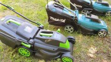 Самые популярные электрические газонокосилки Makita ELM3320 и  Makita ELM3720