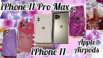 UNBOXING iPHONE 11 PRO MAX & IPHONE 11 + APPLE AIRPODS + CUTE ACCESSORIES