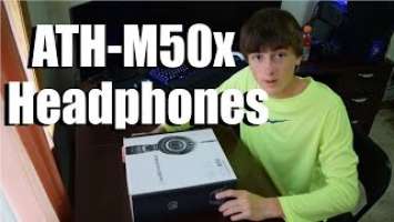 Unboxing of the Audio-Technica ATH-M50x Studio Monitor Headphones!