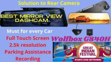 MG Astor| Rear Camera problem solved| Wolfbox best dashcam in India for all cars| 12” touch screen