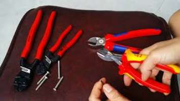 Knipex Diagonal Cutters 180 vs X-cut 160 vs Colbolt mini 160
