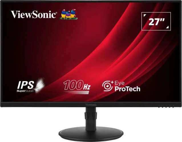 27" Монитор ViewSonic VA2708-HDJ,  1920x1080,  IPS,  100Гц,  1хHDMI,  1хDP,  черный