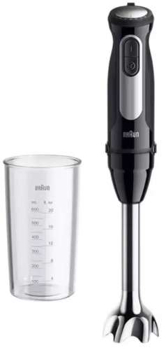 Блендер Braun MQ55001MBK,  погружной,  черный/серебристый