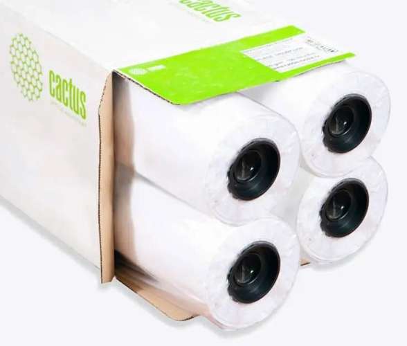 Бумага Cactus CS-LFP90-914457-4, 914мм х 45.7м, 90г/м2, белый, 4 рулона в упаковке