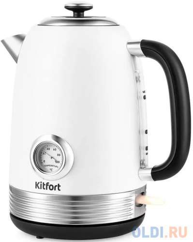 Чайник электрический KitFort КТ-6603, 2200Вт, белый