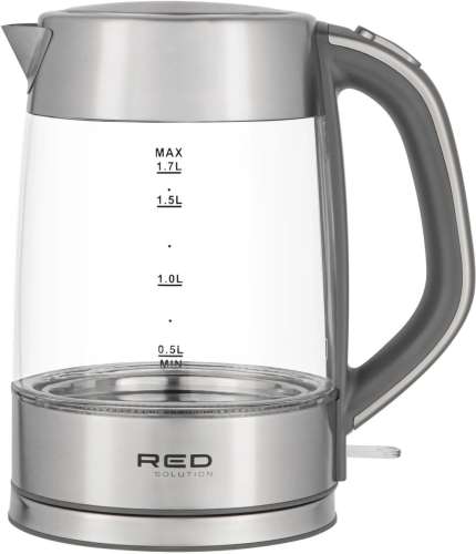 Чайник электрический RED SOLUTION RK-G138, 2200Вт, серый