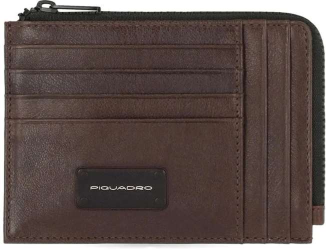Чехол для кредитных карт Piquadro Harper PU1243APR/TM коричневый натур.кожа