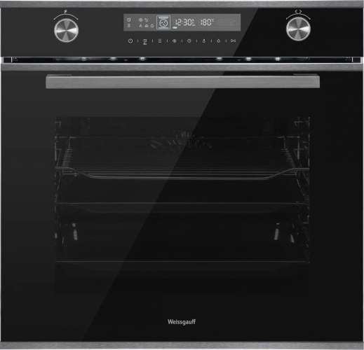 Духовой шкаф WEISSGAUFF EOM 751 PDBSX,  черный/нержавеющая сталь