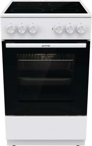 Электрическая плита Gorenje GEC5A41WG,  стеклокерамика,  белый/черный