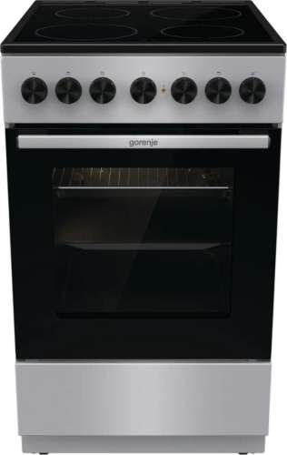 Электрическая плита Gorenje GEC5B20SG,  стеклокерамика,  инфракрасная,  без крышки,  серебристый