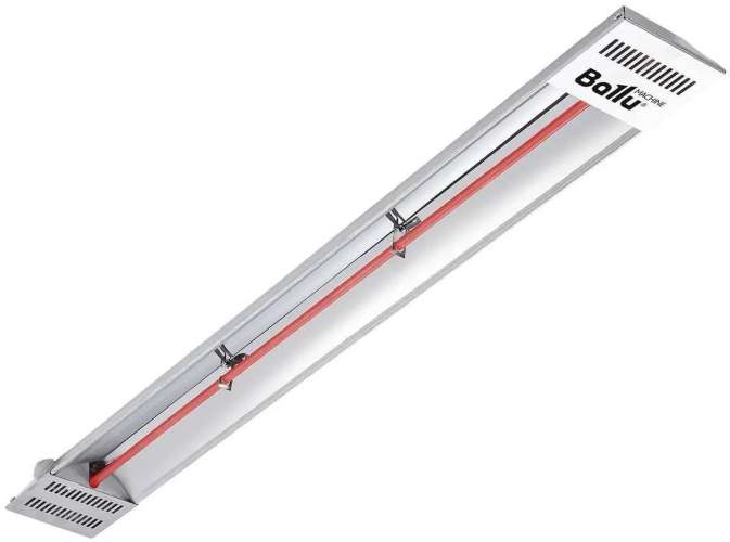Инфракрасный обогреватель Ballu BIH-T-1.0-E, 1000Вт, 10м2, ТЭН, серебристый