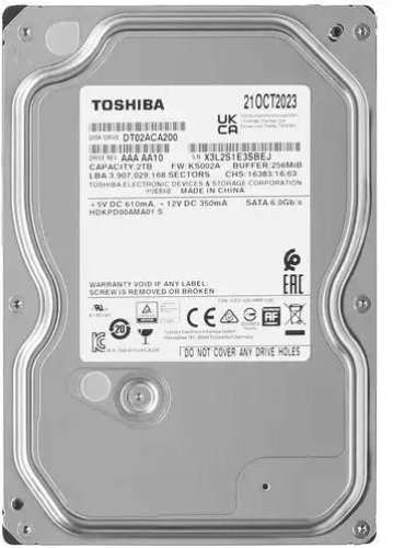 Жесткий диск Toshiba DT02ACA200,  2ТБ,  HDD,  SATA III,  3.5"