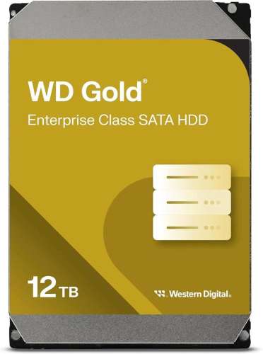 Жесткий диск WD Gold WD122KRYZ,  12ТБ,  HDD,  SATA III,  3.5"