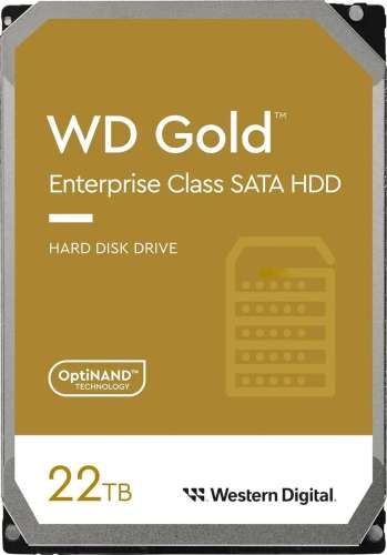 Жесткий диск WD Gold WD221KRYZ,  22ТБ,  HDD,  SATA III,  3.5"
