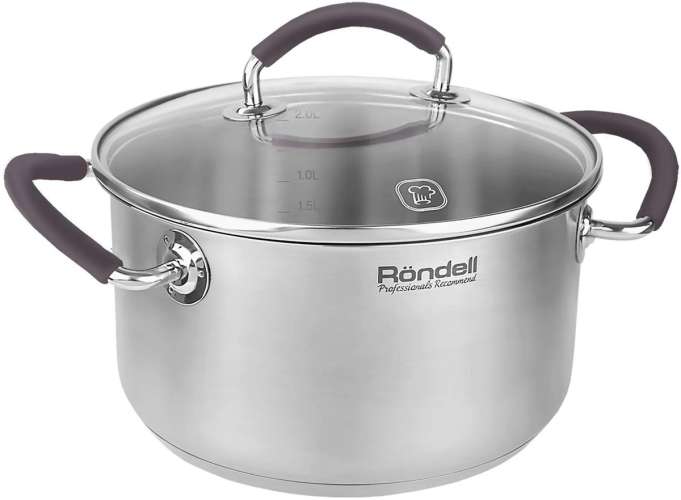 Кастрюля 2.1л Rondell Akzent RDS-1387,  нержавеющая сталь, с крышкой