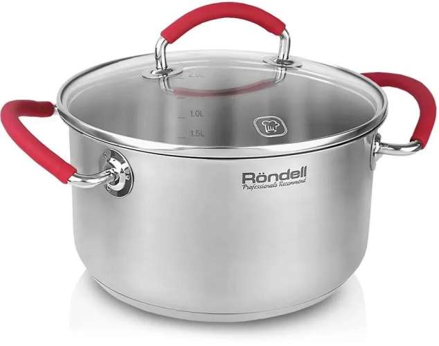 Кастрюля 2.1л Rondell Sorge RDS-1219,  нержавеющая сталь, с крышкой