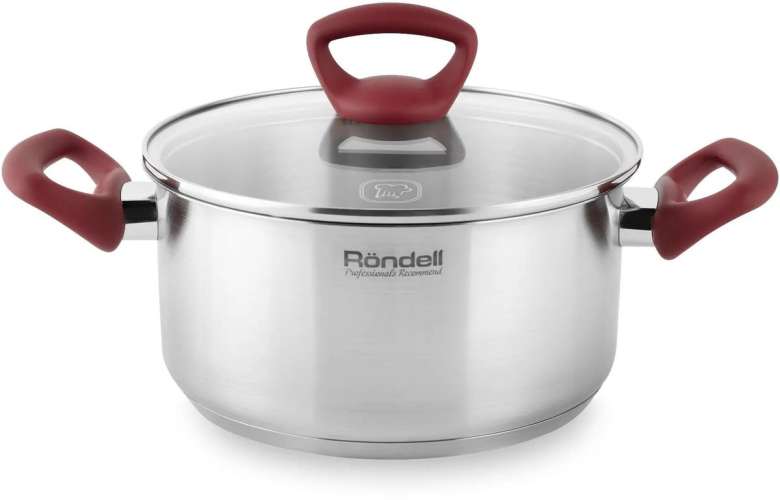 Кастрюля 2л Rondell Heidi RDS-1112,  нержавеющая сталь, с крышкой