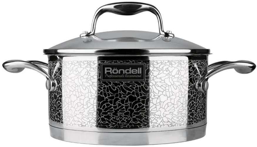 Кастрюля 3л Rondell Vintage RDS-343,  нержавеющая сталь, с крышкой
