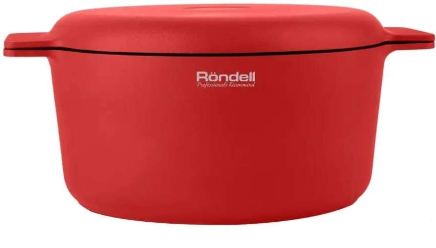 Кастрюля 4.6л Rondell Red Edition RDA-1118,  алюминиевая, с крышкой