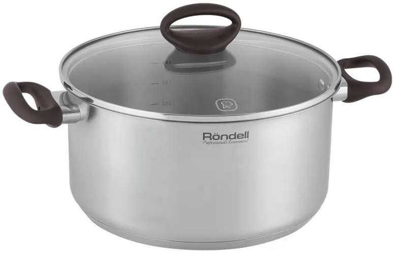 Кастрюля 4.8л Rondell Tierno RDS-1593,  нержавеющая сталь, с крышкой