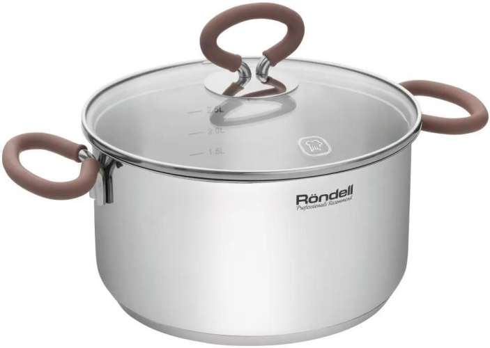 Кастрюля 5.1л Rondell Etery RDS-1600,  нержавеющая сталь, с крышкой