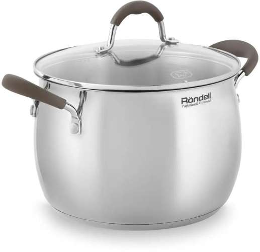 Кастрюля 6л Rondell Konzept RDS-1230,  нержавеющая сталь, с крышкой