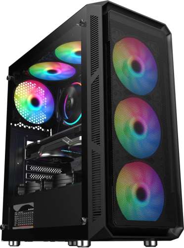 Корпус ATX Oklick OCC-MD301, Midi-Tower, без БП,  черный