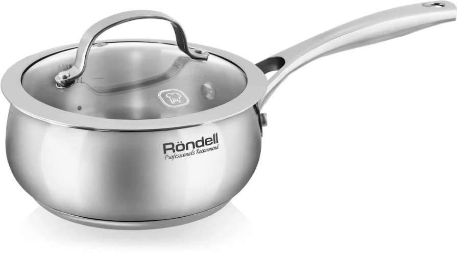 Ковш Rondell Calypso RDS-1670, 1.5л, с крышкой, стальной