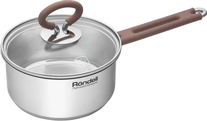 Ковш Rondell Etery RDS-1598, 1.3л, с крышкой, стальной