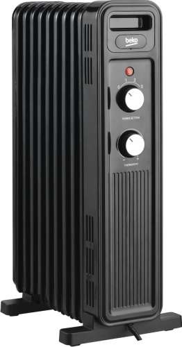 Масляный радиатор Beko Winter Range RHO 6320 B, с терморегулятором, 2000Вт, 9 секций, 3 режима, черный