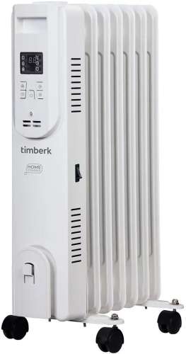 Масляный радиатор Timberk Home Intellect T-OR1507-F10E-WF, 1500Вт, 7 секций, 3 режима, белый