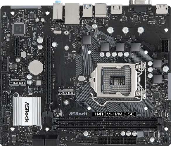 Материнская плата ASROCK H410M-H/M.2 SE, LGA 1200, Intel H370, mATX, Ret