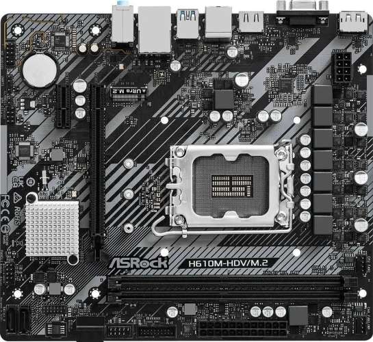 Материнская плата ASROCK H610M-HDV/M.2 R2.0, LGA 1700, Intel H610, mATX, Ret