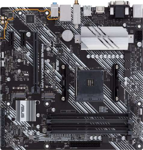 Материнская плата ASUS PRIME B550M-A WIFI II, SocketAM4, AMD B550, mATX, Ret