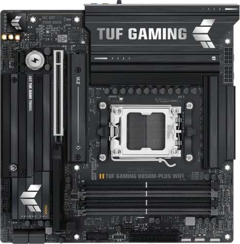 Материнская плата ASUS TUF GAMING B850M-PLUS WIFI, SocketAM5, AMD B850, mATX, Ret