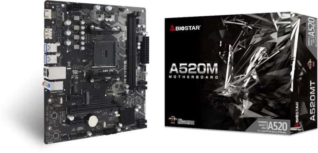 Материнская плата Biostar A520MT, SocketAM4, AMD A520, mATX, Ret