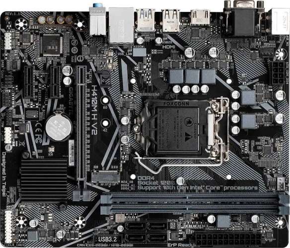 Материнская плата GIGABYTE H410M H V2, LGA 1200, Intel H470, mATX, Ret