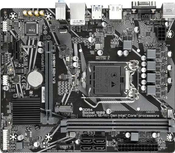Материнская плата GIGABYTE H510M S2H V3, LGA 1200, Intel H470, mATX, Ret