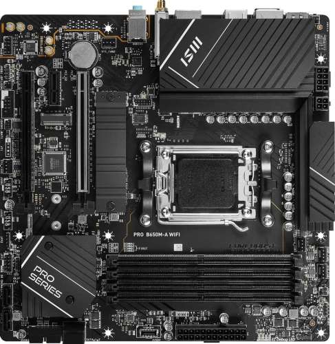 Материнская плата MSI PRO B650M-A WIFI, SocketAM5, AMD B650, mATX, Ret