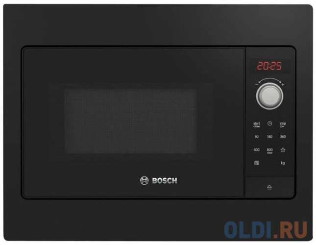 Микроволновая печь Bosch BFL523MB3, встраиваемая, 20л, 800Вт, черный