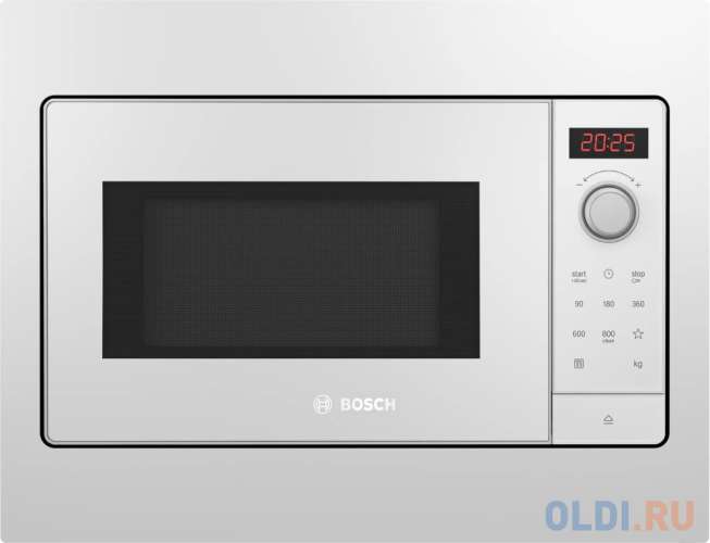 Микроволновая печь Bosch BFL523MW3, встраиваемая, 20л, 800Вт, белый