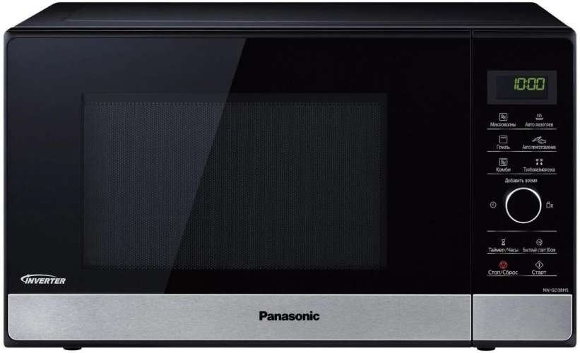 Микроволновая печь PANASONIC NN-GD38HSZPE, 1000Вт, 23л, черный /нержавеющая сталь