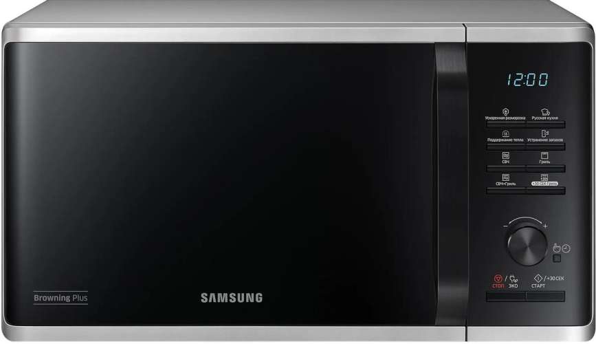 Микроволновая печь Samsung MG23K3515AS/BW, 800Вт, 23л, серебристый /черный