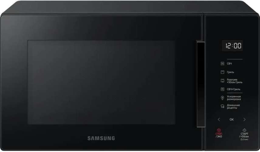 Микроволновая печь SAMSUNG MG23T5018AK/BW, 800Вт, 23л, черный
