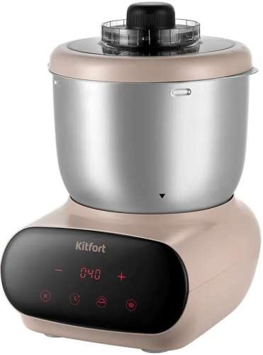 Миксер KitFort КТ-4412, с чашей,  бежевый и серебристый