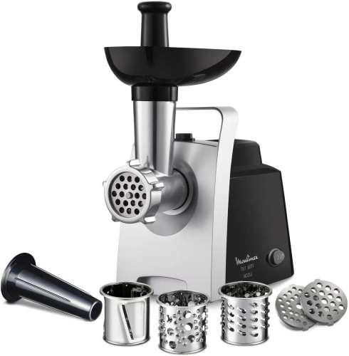 Мясорубка MOULINEX ME108832,  черный / серебристый