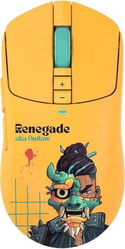 Мышь беспроводная A4TECH Bloody R72 Ultra Duo Renegade Sunset, игровая, радио, оптическая, USB, USB-C, 20000dpi, желтый и рисунок