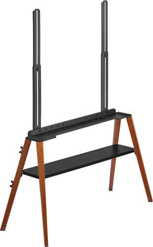 Подставка для телевизора Cactus CS-ST3647BKWN, 49-75", напольный, черный  / орех